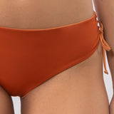 Slip bikini con coulisse - CARAMELLO - UO14