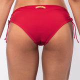 Slip bikini con coulisse - ROSSO - UO14