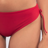 Slip bikini con coulisse - ROSSO - UO14