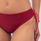 Slip bikini con coulisse - ROSSO - UO14