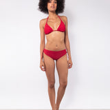 Slip bikini con coulisse - ROSSO - UO14
