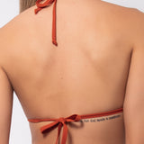 Bikini a triangolo con coppe imbottite estraibili - CARAMELLO - UO16