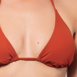 Bikini a triangolo con coppe imbottite estraibili - CARAMELLO - UO16