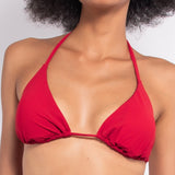 Bikini a triangolo con coppe imbottite estraibili - ROSSO - UO16