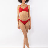 Bikini a triangolo non imbottito con ferretto - ROSSO - UO18