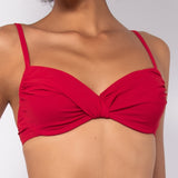 Bikini francese non imbottito con ferretto invisibile - ROSSO - UO19