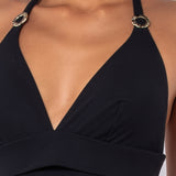 Costume intero con coppe imbottite estraibili - NERO - UO25