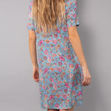 Camicia da Notte Serafino Corta in Viscosa Lotus - AZZURRO - LO28