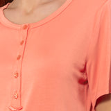 Pigiama Serafino in Viscosa e Pizzo - PESCA - PR10