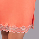 Camicia da Notte Serafino Corta in Viscosa e Pizzo - PESCA - PR26