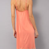 Camicia da Notte Corta Spallina in Viscosa e Pizzo - PESCA - PR29