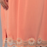 Camicia da Notte Corta Spallina in Viscosa e Pizzo - PESCA - PR29