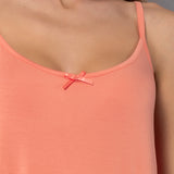 Camicia da Notte Corta Spallina in Viscosa e Pizzo - PESCA - PR29