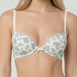 Reggiseno Push-up in Tulle Bouquet con Ferretto - DENIM - NB24