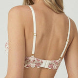 Reggiseno a Fascia in Tulle Bouquet con Ferretto - FUXIA - NB26