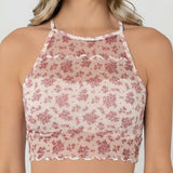 Top in Tulle Bouquet Non Imbottito - FUXIA - NB41