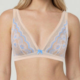 Reggiseno Triangolo in Pizzo non Imbottito - AZZURRO - PR20