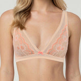 Reggiseno Triangolo in Pizzo non Imbottito - PESCA - PR20