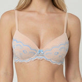 Reggiseno Coppe Graduate in Pizzo senza Ferretto - AZZURRO - PR23