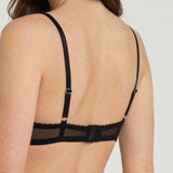 Triangolo con coppe imbottite senza ferretto in tulle - NERO - SP21