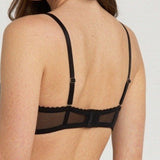 Fascia non imbottita con ferretto invisibile in tulle - NERO - SP26