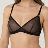 Triangolo non imbottito senza ferretto in tulle - NERO - SP29