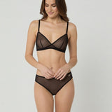 Triangolo non imbottito senza ferretto in tulle - NERO - SP29