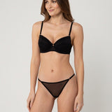 Tanga in tulle - NERO - SP33