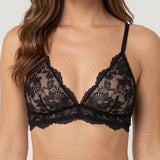 Triangolo non imbottito senza ferretto in pizzo - NERO - WF20