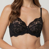 Reggiseno francese con ferretto in pizzo - NERO - WF22