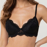 Reggiseno con coppe graduate in pizzo - NERO - WF23