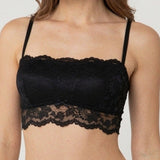 Top non imbottito in pizzo - NERO - WF41