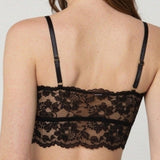 Top non imbottito in pizzo - NERO - WF41