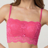 Top non imbottito in pizzo - FUXIA - WF41