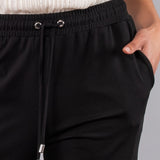Pantaloni Jogger Viscosa - NERO - CL61