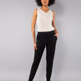 Pantaloni Jogger Viscosa - NERO - CL61