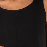 Abito Corto Smanicato in Viscosa - NERO - CL80