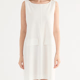 Abito Corto Smanicato in Viscosa - MILK - CL80