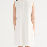 Abito Corto Smanicato in Viscosa - MILK - CL80