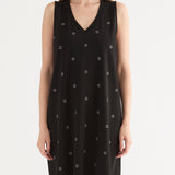 Abito Corto in Viscosa con Strass - NERO - CL81