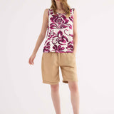 Top Smanicato Stampa Etno - BORDEAUX - EC40