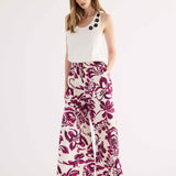 Pantaloni Lunghi Stampa Etno - BORDEAUX - EC60