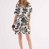 Kaftano Corto Stampa Etno - NERO - EC70