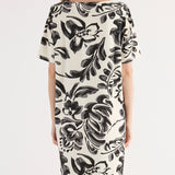 Kaftano Corto Stampa Etno - NERO - EC70