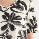 Kaftano Corto Stampa Etno - NERO - EC70