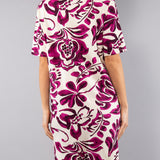 Kaftano Corto Stampa Etno - BORDEAUX - EC70