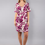 Kaftano Corto Stampa Etno - BORDEAUX - EC70