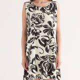 Abito Corto Stampa Etno - NERO - EC80