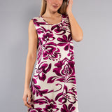 Abito Corto Stampa Etno - BORDEAUX - EC80