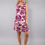 Abito Corto Stampa Etno - BORDEAUX - EC80